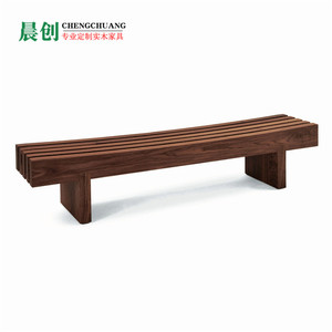 现代创意原木换鞋凳北欧风格实木长凳设计师床尾凳浴室休息凳长椅