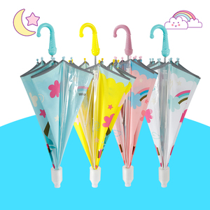 儿童雨伞女男童卡通小学生幼儿园宝宝长杆透明迷你防水套太阳伞。