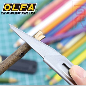 日本进口OLFA不锈钢嫁接野营美工刀 手工模型全金属木工刻刀CK-2