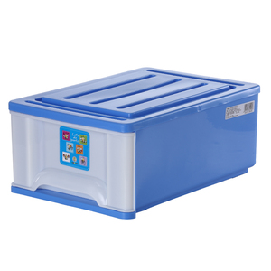 松佳单层可叠放抽屉式收纳柜整理盒半透明收纳箱塑料整理箱储物箱
