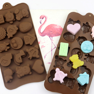 新爱心小熊硅胶巧克力模具 硅胶蛋糕DIY烘焙工具 手工皂模具