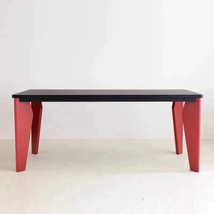 北欧侘寂风创意实木餐桌现代简约创意书桌现代办公桌个性时尚餐桌