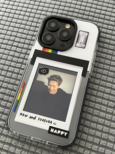 适用于苹果拍立得插卡手机壳iphone15promax透明14plus创意设计13Pro镜头加高12pm放相片11小卡片xr防摔护套