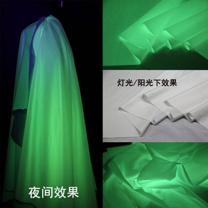 夜光反光荧光布料 发光科技布料 变色创意防水羽绒服 设计师面料
