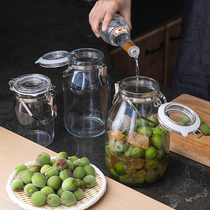 星硝日本进口系列玻璃密封罐调味罐油壶泡酒瓶泡菜咸菜瓶广口瓶