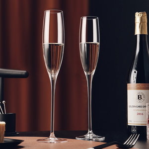 欧式香槟杯6只套装创意水晶玻璃红酒杯高脚杯一对甜酒起泡酒杯2个