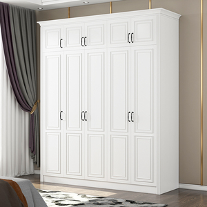 简欧式主卧室衣柜2米宽多功能房间收纳柜子组合靠墙次卧现代简约
