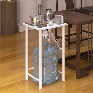 茶壶烧水壶置物架桶装水上方可移动放置架客厅落地饮水桶实木架子