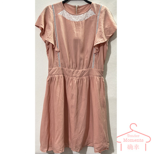 韩国专柜 BCR 舒适夏季 粉色小飞袖 女装 连衣裙 R21