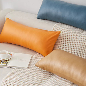 长条科技布抱枕客厅沙发靠枕长方形床头腰靠垫真皮轻奢高级感套罩