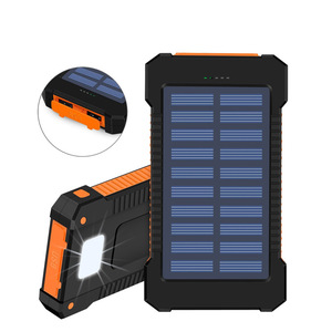 户外创意指南针 防水太阳能移动电源20000毫安定制手机充电宝