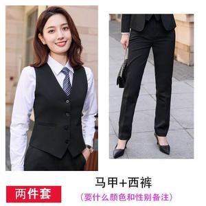 深灰色西服套装MG-V9正外装修身男女职贸业气质弹力西装楼售部销