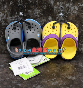 北京现货日本本土crocs卡洛驰洞洞鞋儿童凉鞋男女宝宝童鞋13cm