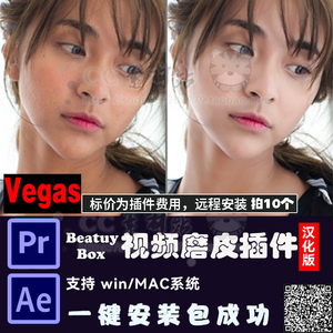 pr/ae/vg磨皮插件beautybox5.09视频美容美颜美白中文win/mac