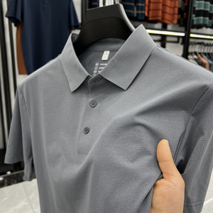 功能性面料~男士短袖POLO衫夏季美式休闲纯色运动速干透气半袖T恤