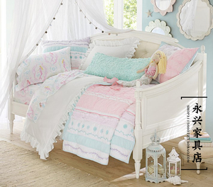 沙发床欧式法式多功能坐卧两用实木雕刻软包沙发床儿童卧室家具