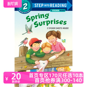 进口英文原版 Spring Surprise春季惊喜 Step into Reading兰登分级读物图画书 儿童英语阅读绘本 故事书