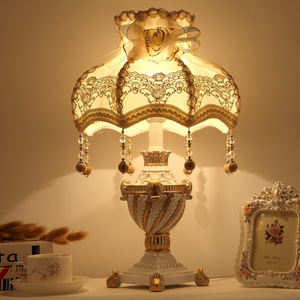 欧式客厅卧室床头灯创意时尚现代装饰婚房夜灯田园婚庆宫廷台灯