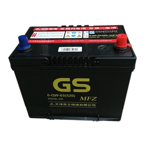 GS12V65AH电瓶 65D26R L蓄电池 统一6-QW-65 免维护电池