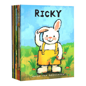 套装英文原版  Ricky Series Collection 折耳兔奇奇好棒系列 (全8册，比利时国宝童书)3-6岁卡通动漫绘本图画书