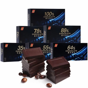 澳德斯55%78%88%100%纯可可脂手工休闲烘焙网红零食黑巧克力薄片
