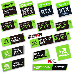 原装RTX 4090TI 4080 4070TI 4060台式机贴纸 笔记本电脑显卡标签