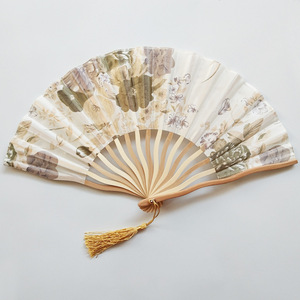 古风水墨画折叠扇子日式女中国风古典汉服折扇舞蹈扇丝绸扇子夏季