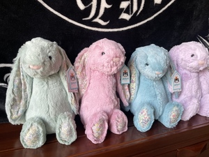 正版英国jellycat blossom北美碎花柠檬粉樱花邦尼兔安抚玩偶公仔