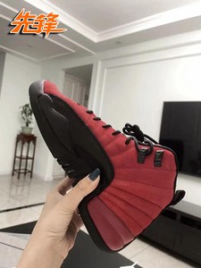 耐克 AIR JORDAN 12 乔12黑红反转 AJ 12青少年篮球鞋 153265-602