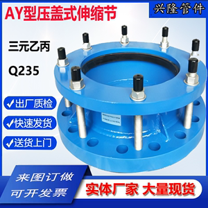 AF型法兰式压盖式松套伸缩接头免焊接管道连接器承插式管道适配器