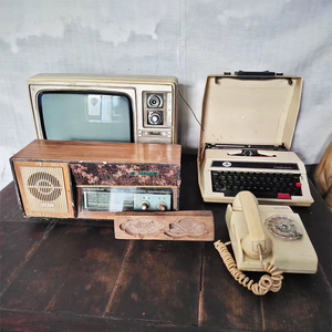 老物件旧货民俗老式打字机老电话旧收音机模具农家乐影视道具摆件