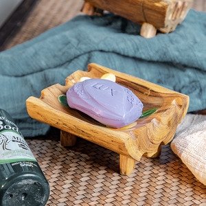 异丽创意欧式实木香皂盒皂托木质沥水卫生间浴室复古手工精油皂盒