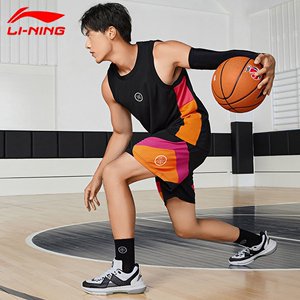 李宁篮球服男款套装夏季韦德速干比赛训练运动投篮背心短裤两件套