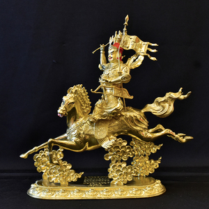 格萨尔王摆件台湾纯铜鎏金藏传密宗精品居家镇宅精工级佛像