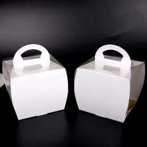 便携式手提蛋糕盒 小西点盒慕斯盒切块三角蛋糕盒透明可定制LOGO