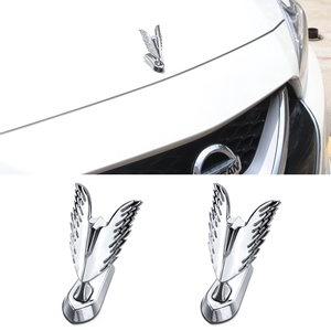 天使之翼翅膀车贴车外装饰3D立体前机盖立标引擎盖车标改装金属贴