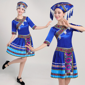 56个民族仫佬族水族仫佬族少数民族舞蹈服演出服舞台服装成人