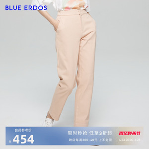 BLUE ERDOS女装 春夏通勤纯色直筒休闲裤长裤女