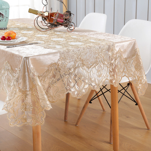 客厅奢华欧式长方形餐桌布茶几桌布复古简约现代台布布艺遮盖盖巾