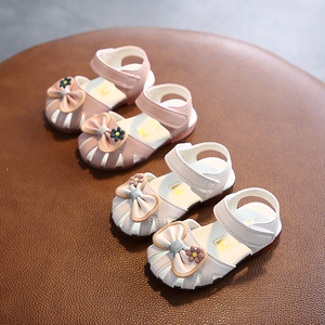 韩版软皮鞋0-2岁步前鞋女宝宝公主单鞋凉鞋软底女童新生婴儿单鞋