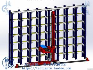 单柱巷道式堆垛机 3D图纸+PPT说明 机械设计自动化三维素材A