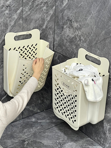 可折叠脏衣篓壁挂式脏衣篮卫生间浴室家用挂墙脏衣服洗衣篮收纳筐