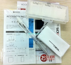 原装HORI 限定4件套 3DSLL膜、6合一卡盒、笔、擦布 现货即发