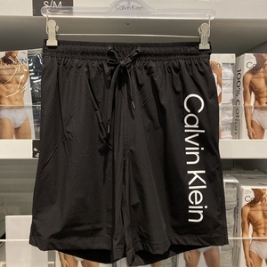 Calvin Klein CK男士短裤夏季速干沙滩裤游泳裤休闲印花logo欧美