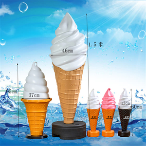 仿真冰淇淋模型灯箱超大冰淇淋灯箱模型1.5米变色广告宣传模型灯