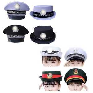 男女小孩海军空军警察交警帽表演演出道具警官帽子六一儿童幼儿园