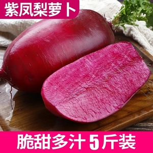 紫美人凤梨水果萝卜新鲜脆甜多汁红皮红心萝卜胭脂花心萝卜泡菜