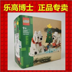 LEGO乐高方头仔系列40571冬日北极熊儿童积木拼装益智玩具礼物