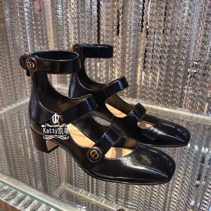 Dior迪奥女鞋黑色漆皮高跟鞋玛丽珍鞋22春夏正品代购KCP912CCF900