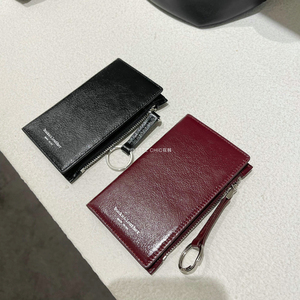 ttzz chic韩国代购 bucks leather手工牛皮 自用多卡槽钥匙扣钱包